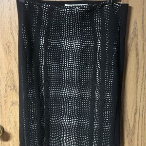 Diane Von Furstenberg Black and White Pencil Skirt
